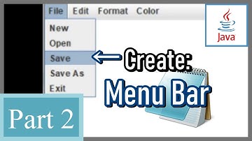 How to Make Notepad in Java (2/8) - Menu Bar and Menu Items