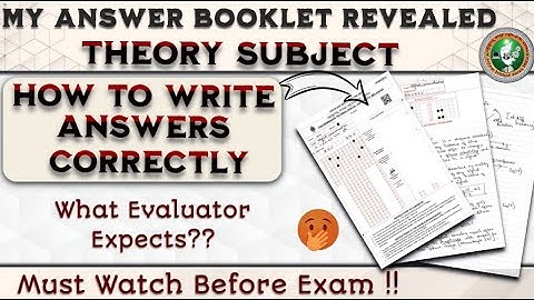 How to Write THEORY Answers for Full Marks VTU THEORY Answer Sheet Revealed ,What Evaluator Expects?