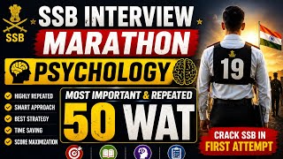 SSB Interview Most Important 50 WAT | Crack ssb interview | ssb WAT, TAT| ssb best coaching center