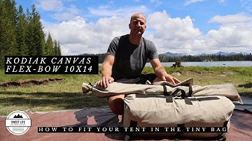 How To Fold Your Kodiak Canvas Flex-Bow 10X14 Tent so It Fits Into The Tiny Bag | Takedown Tutorial