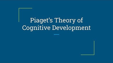 Piaget s Theory of Cognitive Development