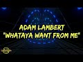 Adam Lambert - Whataya Want from Me (Lyrics)