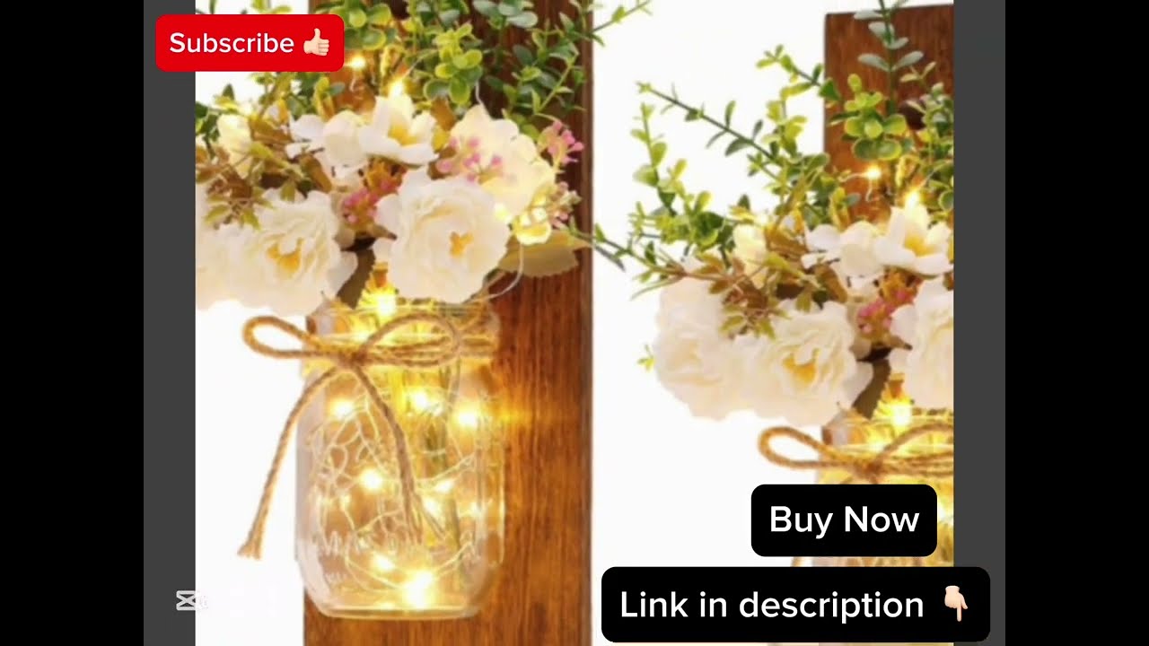 Rustic Wall Sconces Mason Jar Sconces Handmade Wall Art Hanging Design with discounted price