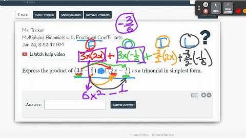 Polynomial Multiplication | FOIL | Multiply Binomials with Fractional Coefficients