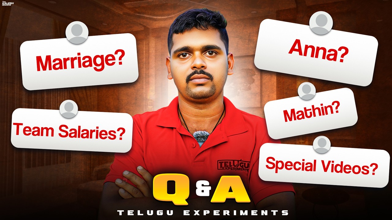 1st Q&A Video చూసేయండి - 1 MILLION SUBSCRIBERS SPECIAL VIDEO 🔥🔥Telugu Experiments