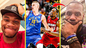 NBA players react | Miami Heat beat Denver Nuggets | Game 2 NBA Finals | Bam Adebayo, Nikola Jokic 🔥