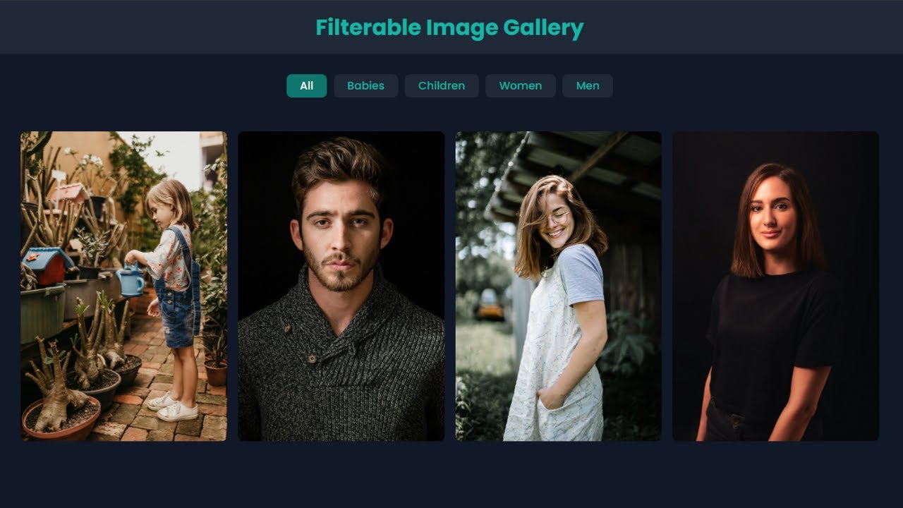 How to Create a Filterable Image Gallery with HTML, CSS & JavaScript – Easy Step-by-Step Guide