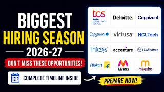 🚀 MASS HIRING CALENDAR 2026–27 | TCS, Infosys, Deloitte, Cognizant, Accenture Hiring Timeline