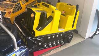 EMT 1995 bulldozer kiddie ride at Hampton Beach Casino (Very rare!) (Faulty) (not in motion) (Now go