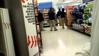 Walmart employees chanting