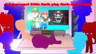 Fandom react SMG4:Mario play Mario exe ft Luigi 