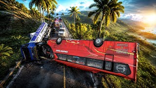 Wuzzz🚌💨 Bus Oleng Parah Dijalur Extream‼️😱🔥| Bus Simulator Indonesia | Game Android | Basuri Terbaru screenshot 4