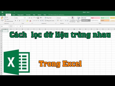 Cách lọc dữ liệu trùng nhau trong excel