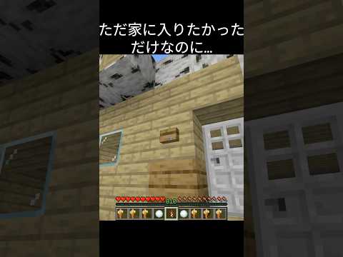ただ家に入りたかっただけなのに、、#マイクラ #minecraft