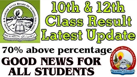 JK BOSE 10th & 12th Results  Latest  Update | Good News For All Students  | 2021