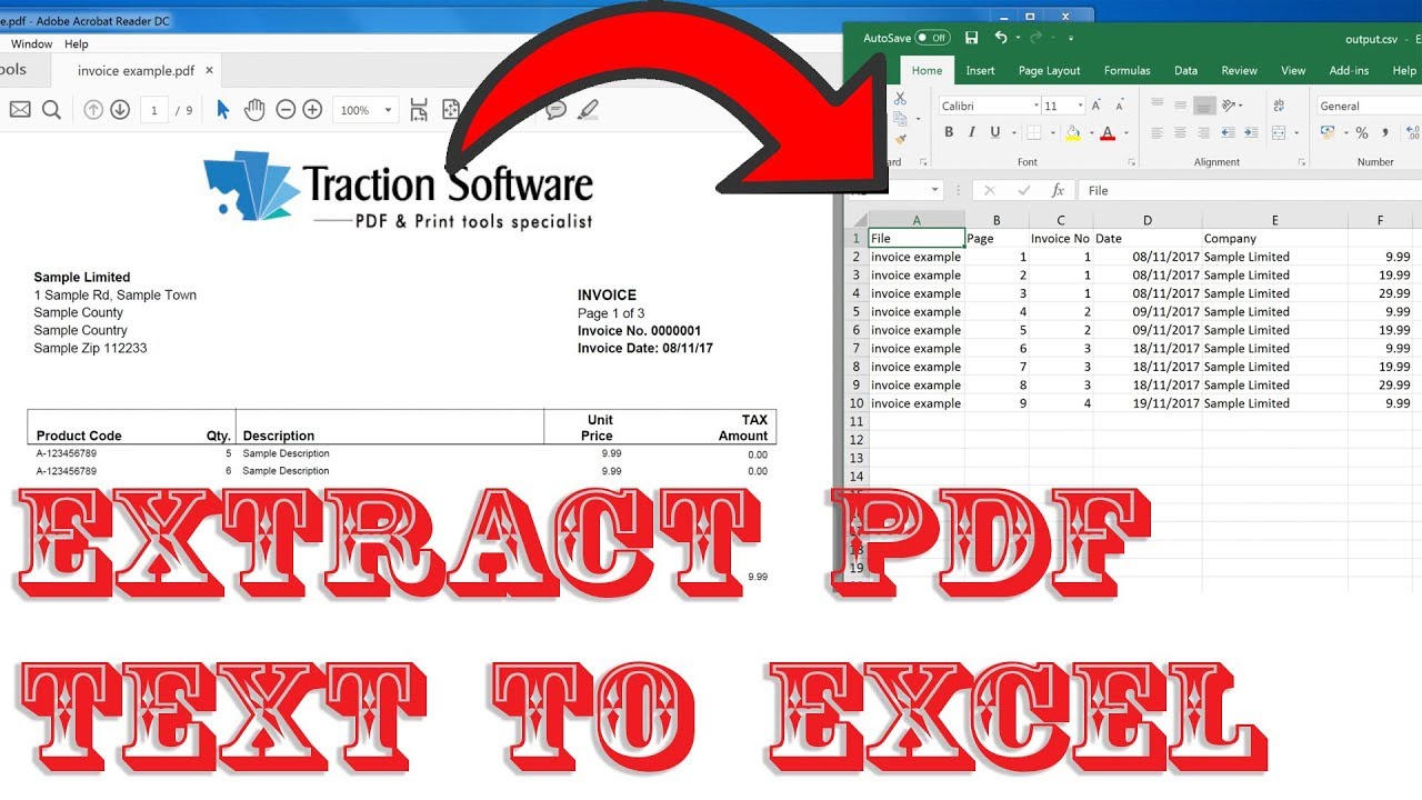 How to Extract Specific Text from a PDF to Excel - YouTube
