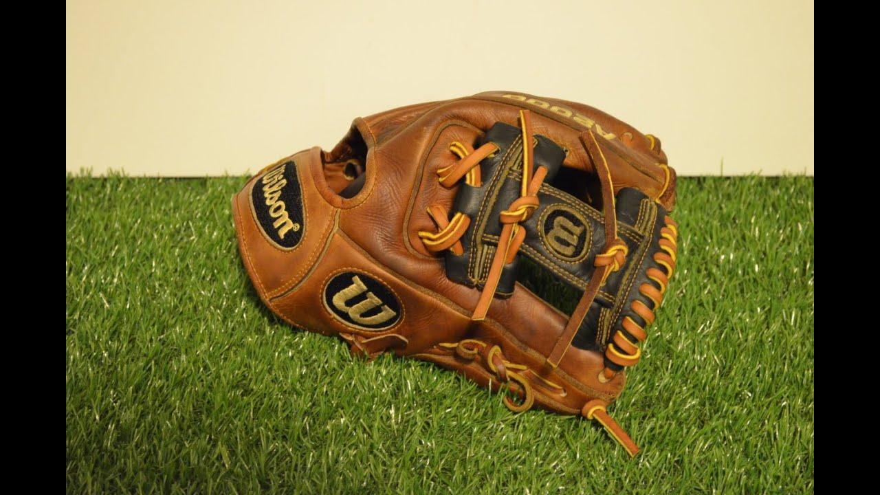 Wilson A2000 1786 Pro Stock Baseball Glove Relace Before and After