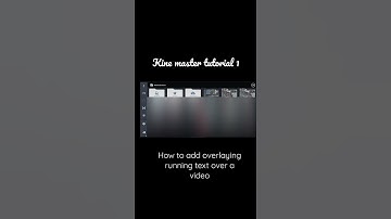 Running text over a video in kinemaster.