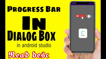Progress Bar In Android Studio || progress bar in dialog box