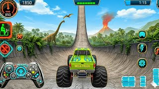 モンスタートラックメガランプインポッシブルドライバー - メガランプモンスタートラックレース - Androidゲームプレイ screenshot 4