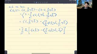 Linear Algebra Lecture 26: Orthonormal Projections
