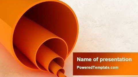 Plastic Pipes PowerPoint Template by PoweredTemplate.com
