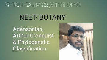 NEET CLASS - 3 (BOTANY) -Adansonian, Phylogenetic, Arthur Cronquist & APG Classification of 🌱