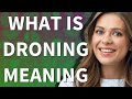 Droning | meaning of Droning