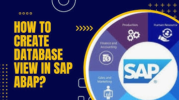 how to create database view | database view in sap abap