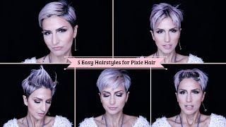 Quick and Easy hairstyles for short hair No Heat Pixie Hairstyles | short Hair Tutorial