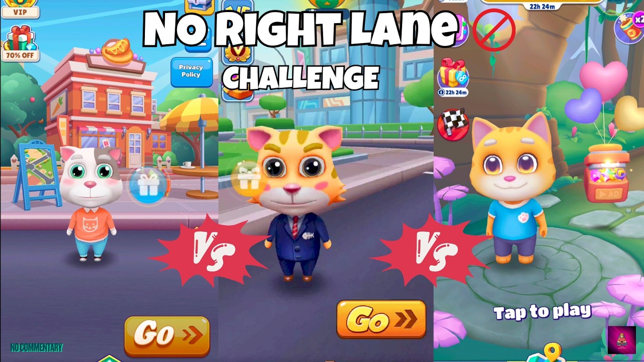 NO RIGHT LANE CHALLENGE! 🚫 Cat Runner 🆚 Pet Runner 🆚 Running Pet