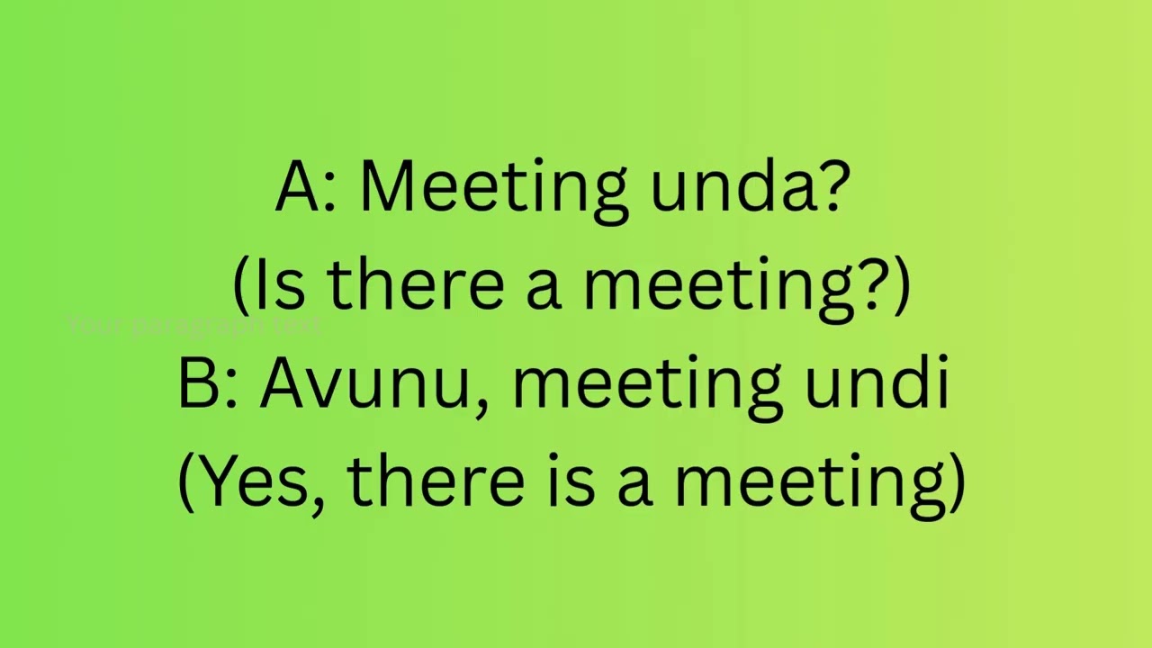 Telugu Spoken Words | Simple Telugu Conversation - 6