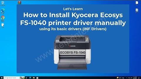 How to Install Kyocera Ecosys FS-1040 Printer Driver Manually Using Its Basic Driver on Windows