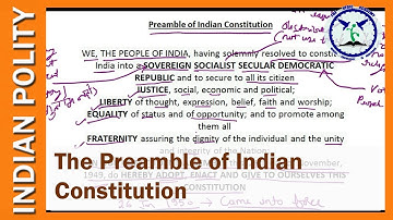 The Preamble : Constitution of India | Indian Polity | SSC CGL | by TVA