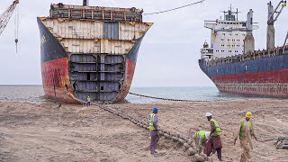 Inside Massive Shipyard Scrapping Rusted Ships by Hand
