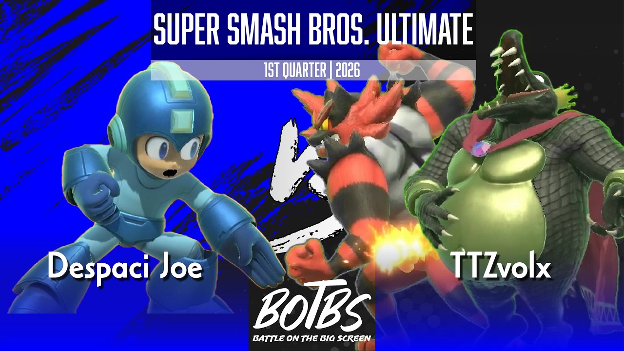 Despaci Joe (Mega Man) vs TTZvolx i(ncineroar & King K Rule) - SSBU