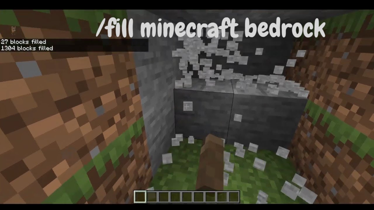 How to use /fill in minecraft bedrock - YouTube