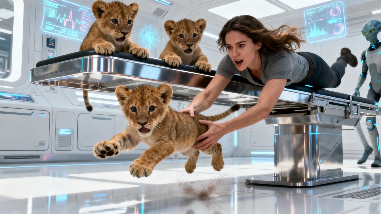 Детёныш соскользнул со стола — она поймала его в середине падения, прежде чем он даже начал паник...