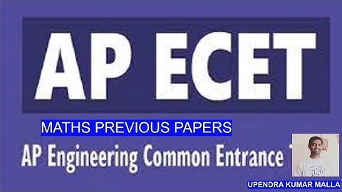 AP ECET Maths Previous paper and Answers