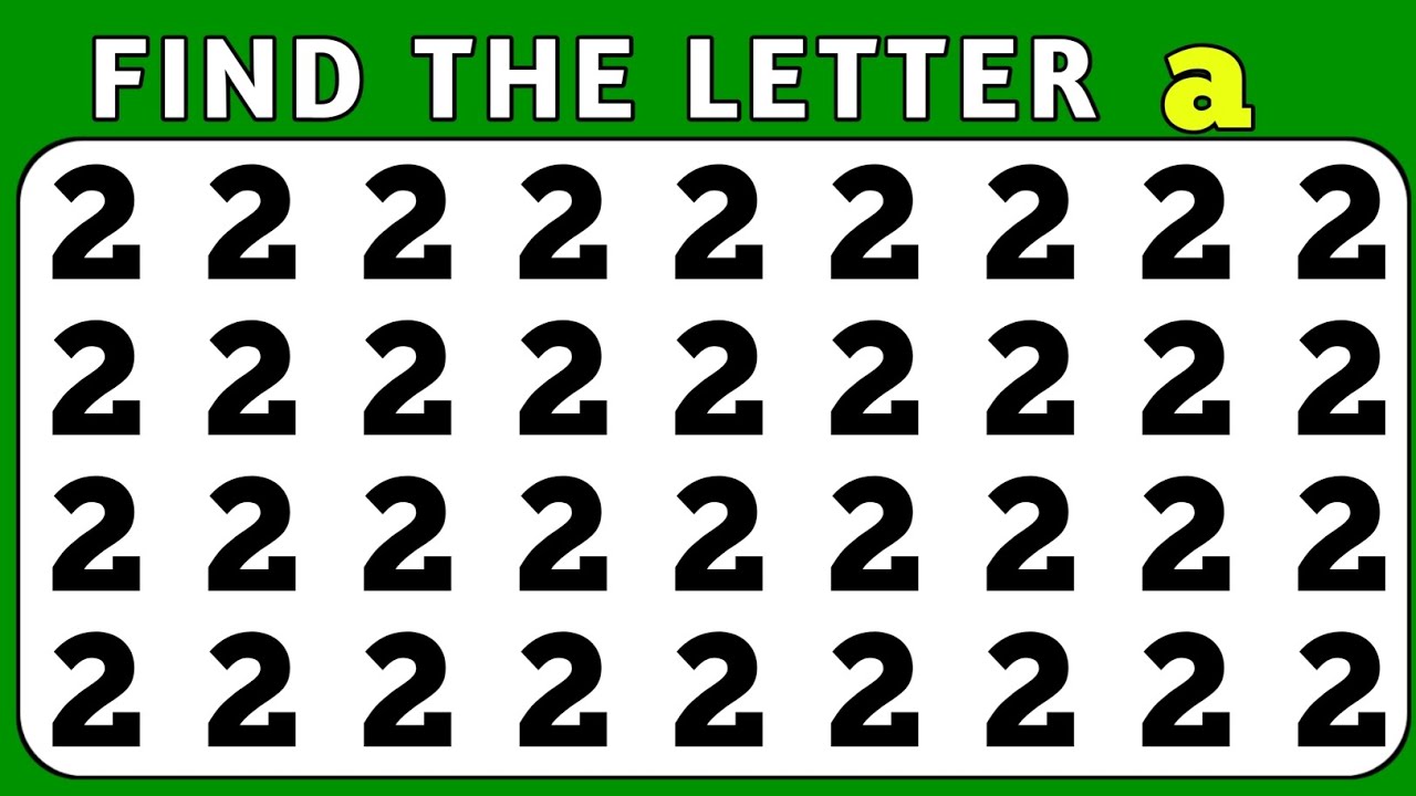 Find the Odd Number and Letter Pro Edition | Test your Observation Skills Vision