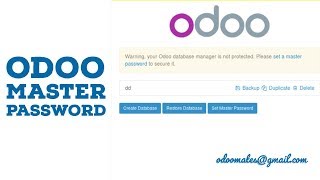 How to Set Master Password and Protect Odoo Installation screenshot 4