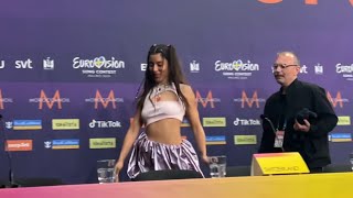 Eurovision 2024: Η είσοδος της Μαρίνας Σάττι στο Press Conference μετά την πρόκριση στον μεγάλο!