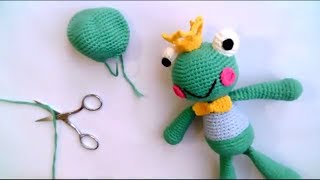 Amigurumi Kurbağa Prens Yapımı Kafa Yapımı Amigurumi Frog Prince Making Head Making -4