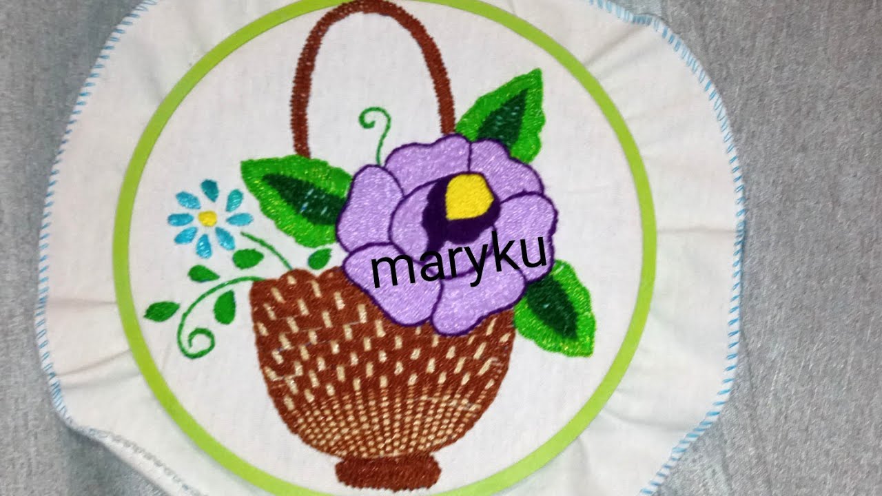 Bordando la canasta puntada fácil, increíble resultado 😍🥰🥰