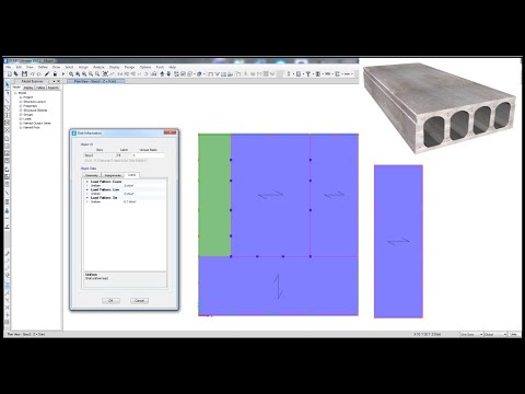 البلاطات مسبقة الاجهاد كيفية النمذجة طبقا للاحمال الرأسية الجزء الثاني Hollow Core Slab 