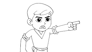 How To Draw Little Singham In Multiverse