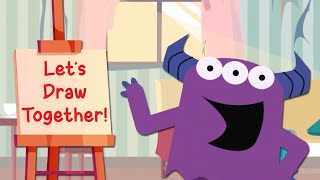Messy Time: Learn How to Draw a Butterfly | Arts and crafts for kids | Fun for toddlers