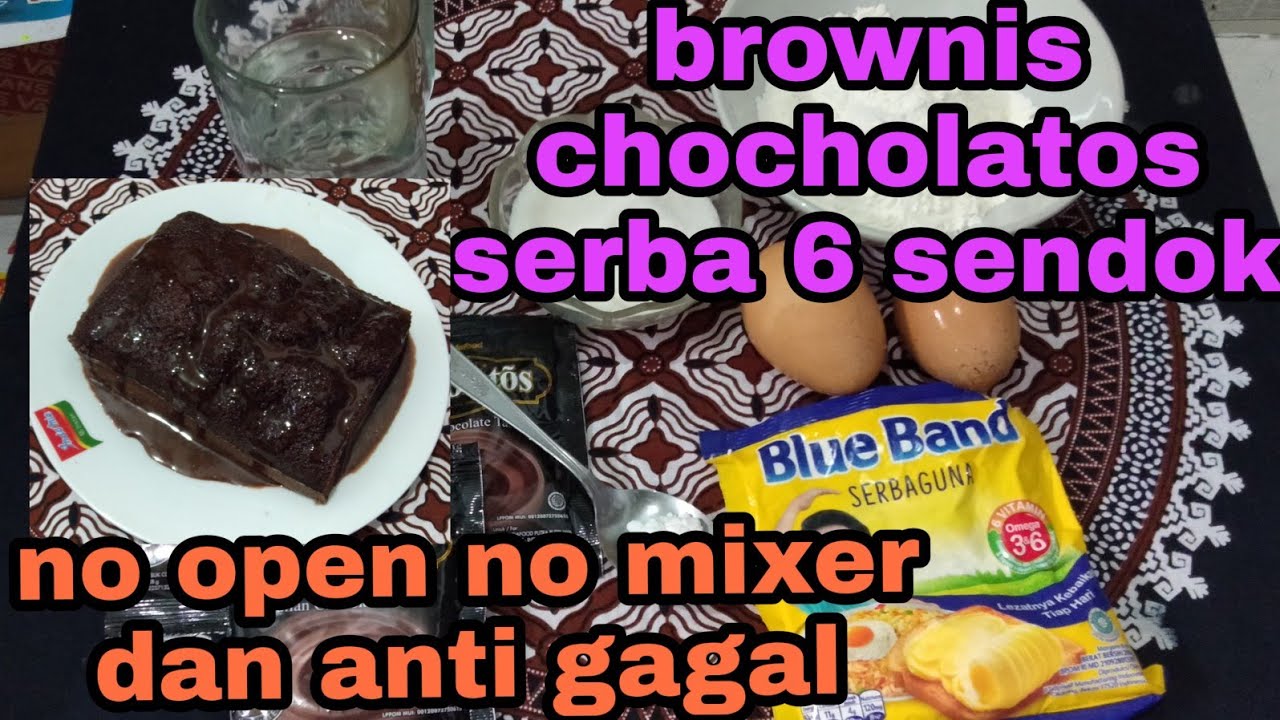 Brownies kukus chocholatos serba 6 sendok how to make brownies no