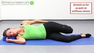 Side lying quadriceps muscle stretch L