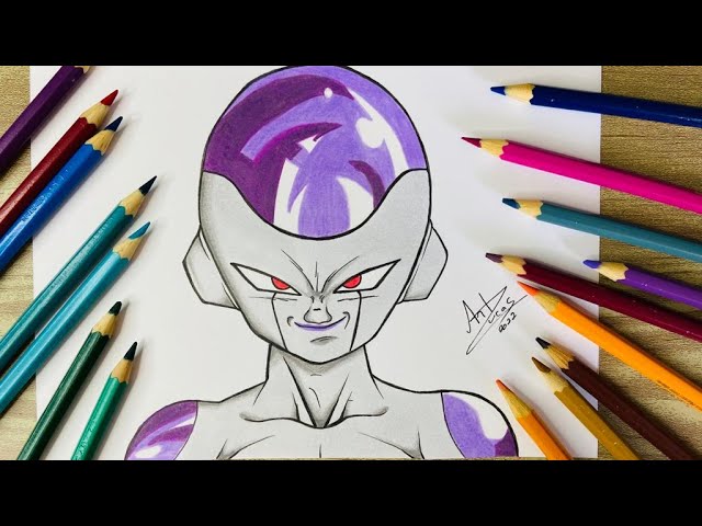 Como desenhar o Freeza de Dragon Ball Z - Curso de Desenho - Eu que Desenhei